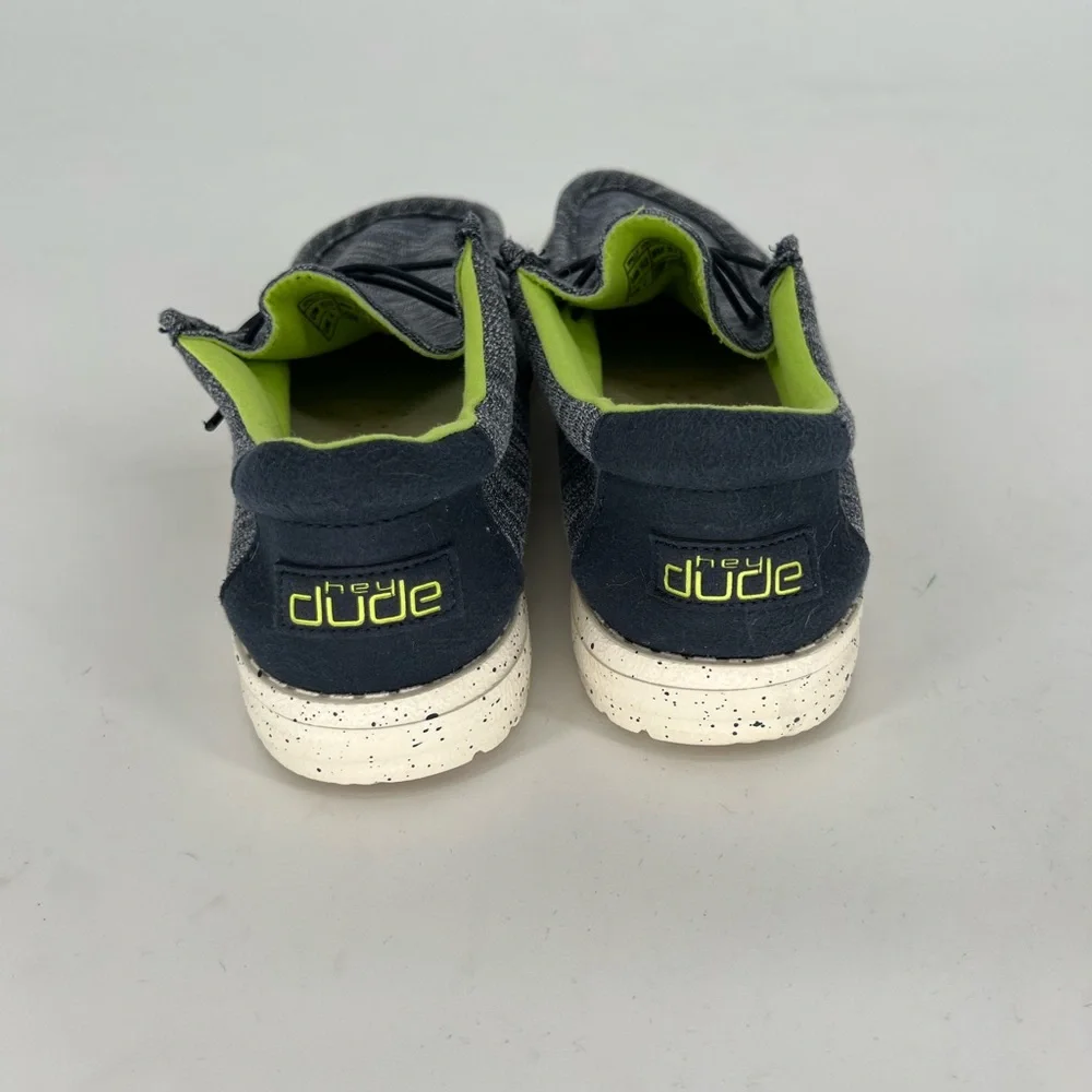 Youth Hey Dudes Wally Stretch Y5 in Navy Speckle.